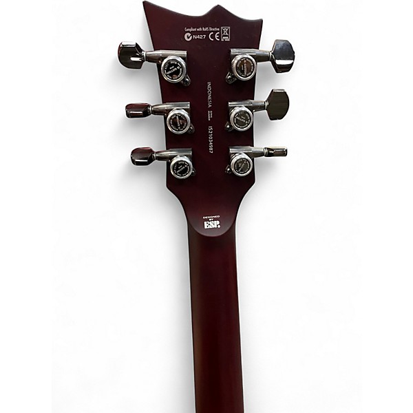 Used ESP LTD EC401QM Dark Cherry Solid Body Electric Guitar