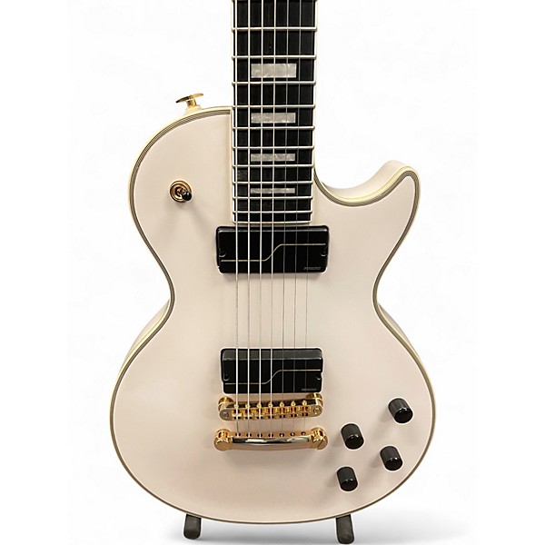 Used Epiphone Matt Heafy Les Paul Custom 7 Alpine White Solid Body Electric Guitar