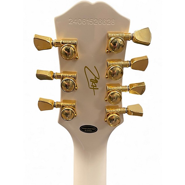 Used Epiphone Matt Heafy Les Paul Custom 7 Alpine White Solid Body Electric Guitar