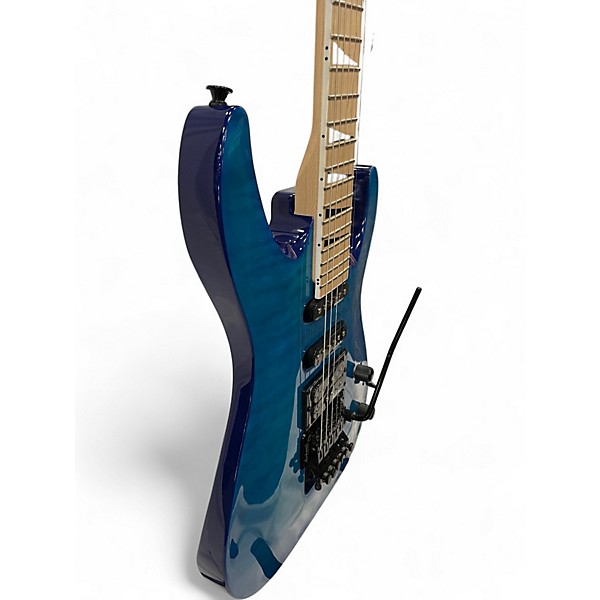 Used 2018 Jackson JS34Q DINKY DKAM Trans Blue Solid Body Electric Guitar