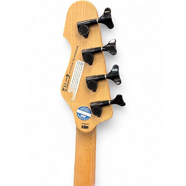 Used ESP LTD AP4 Black Metal Pelham Blue Electric Bass Guitar