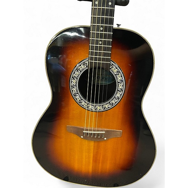 Vintage 1970s Ovation 1111 Balladeer Tobacco Sunburst Acoustic Guitar