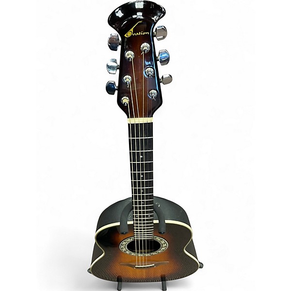 Vintage 1970s Ovation 1111 Balladeer Tobacco Sunburst Acoustic Guitar