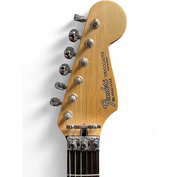 Used 1996 Fender Standard Stratocaster HSS Floyd Rose Black Solid Body Electric Guitar