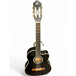 Used Ortega RCE145BK Black Acoustic Electric Guitar