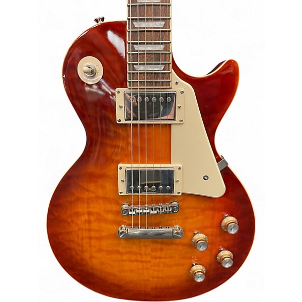 Used 2022 Epiphone Les Paul Standard '60s Quilt Washed Cherry Sunburst Solid Body Electric Guitar