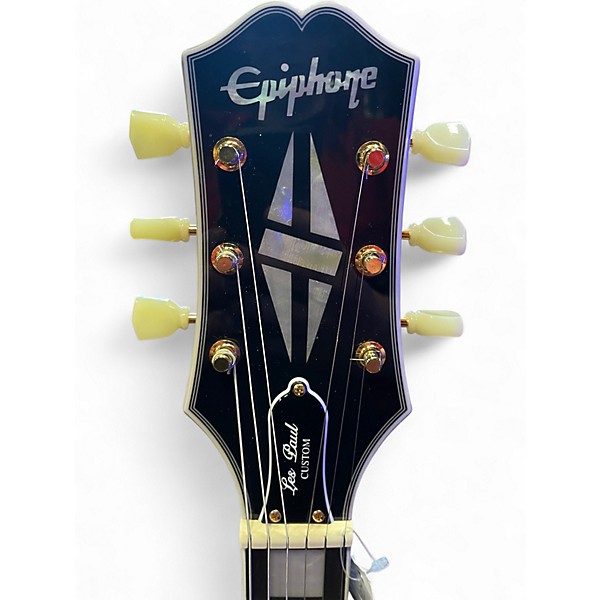 Used Epiphone les paul custom p90 Ebony Solid Body Electric Guitar