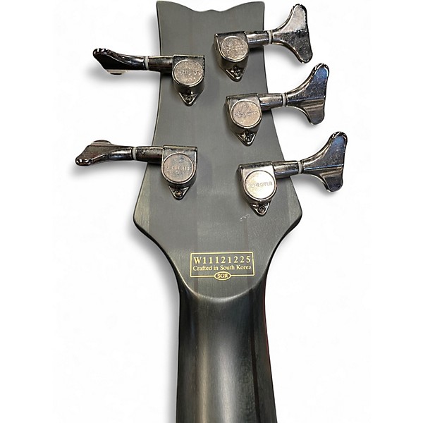 Used Schecter Guitar Research Stiletto Studio 5 String Black Electric Bass Guitar