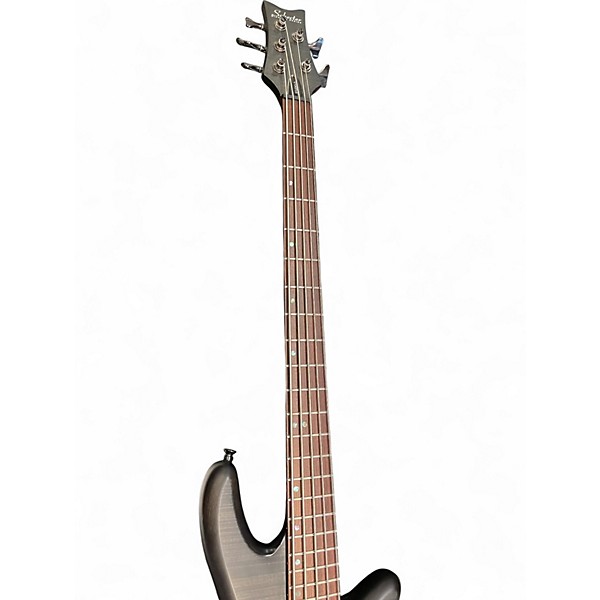 Used Schecter Guitar Research Stiletto Studio 5 String Black Electric Bass Guitar
