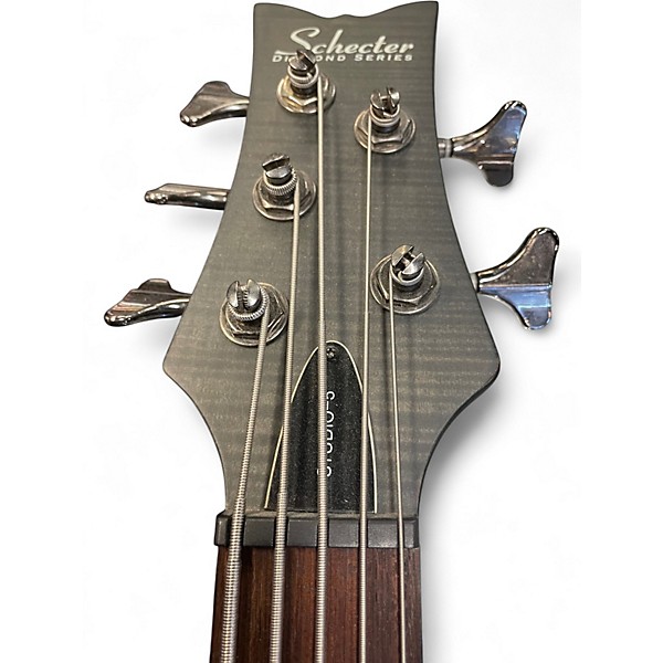 Used Schecter Guitar Research Stiletto Studio 5 String Black Electric Bass Guitar