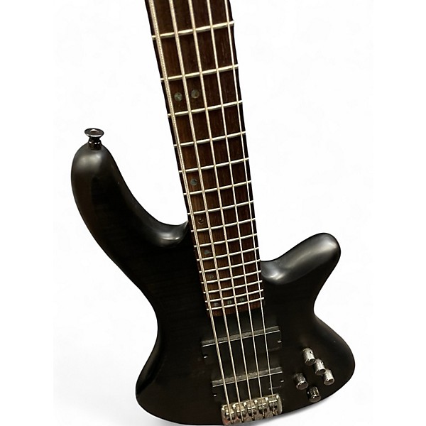 Used Schecter Guitar Research Stiletto Studio 5 String Black Electric Bass Guitar