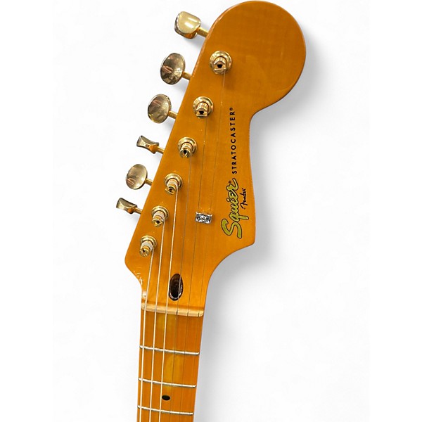 Used Squier 60th Anniversary Classic Vibe 50s Stratocaster Gold Solid Body Electric Guitar