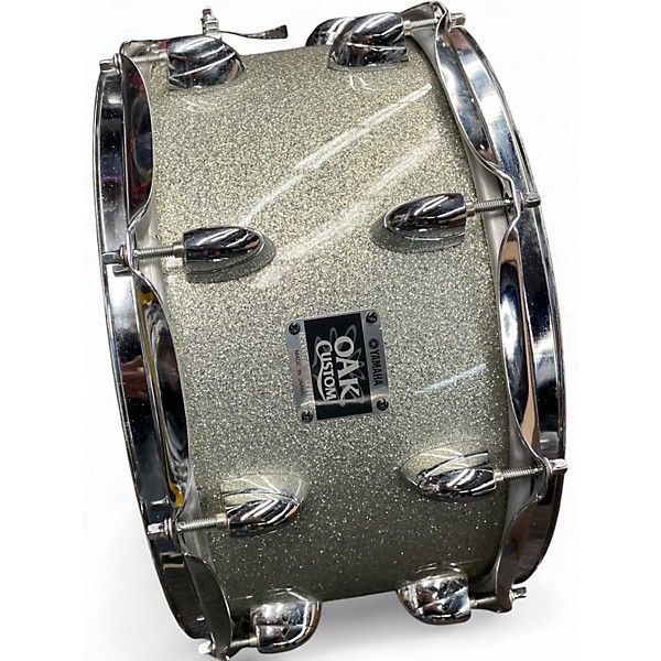 Used Yamaha 14X6.5 Oak Custom Snare Silver Sparkle Drum