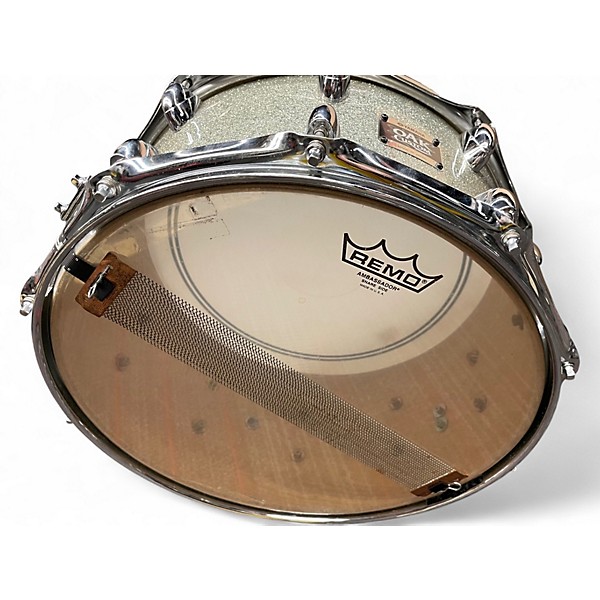 Used Yamaha 14X6.5 Oak Custom Snare Silver Sparkle Drum