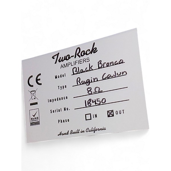 Used Two Rock BLACK BRONCO 4X10 8OHM Guitar Cabinet