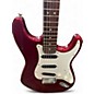 Used Squier Deluxe Stratocaster Candy Apple Red Solid Body Electric Guitar
