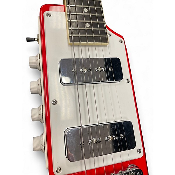 Used Eastwood LA BAYE 2X4 DEVO MODEL Candy Apple Red Solid Body Electric Guitar