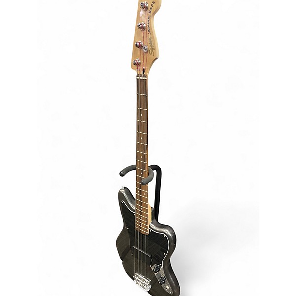 Used Fender JAG SQUIER BASS CHARCOAL FROST  Electric Bass Guitar