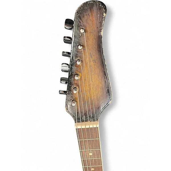 Vintage 1960s Teisco Audition Vintage Sunburst Solid Body Electric Guitar