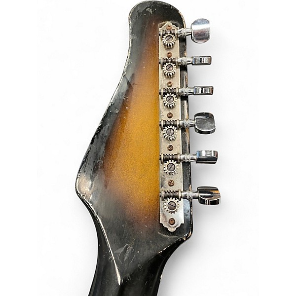 Vintage 1960s Teisco Audition Vintage Sunburst Solid Body Electric Guitar