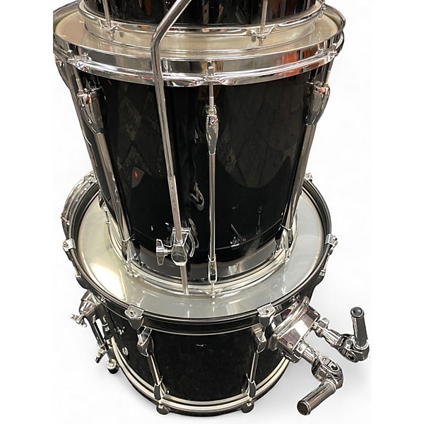 Used Pearl 5 Piece 90'S EXPORT DRUM SHELLS  Black Drum Kit