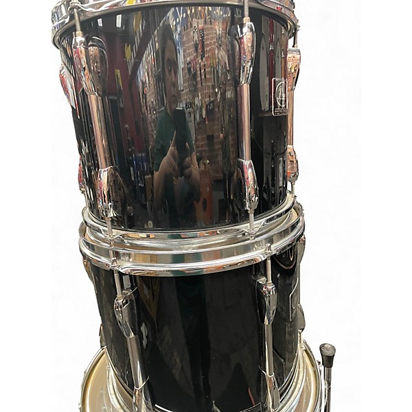 Used Pearl 5 Piece 90'S EXPORT DRUM SHELLS  Black Drum Kit