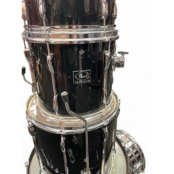 Used Pearl 5 Piece 90'S EXPORT DRUM SHELLS  Black Drum Kit