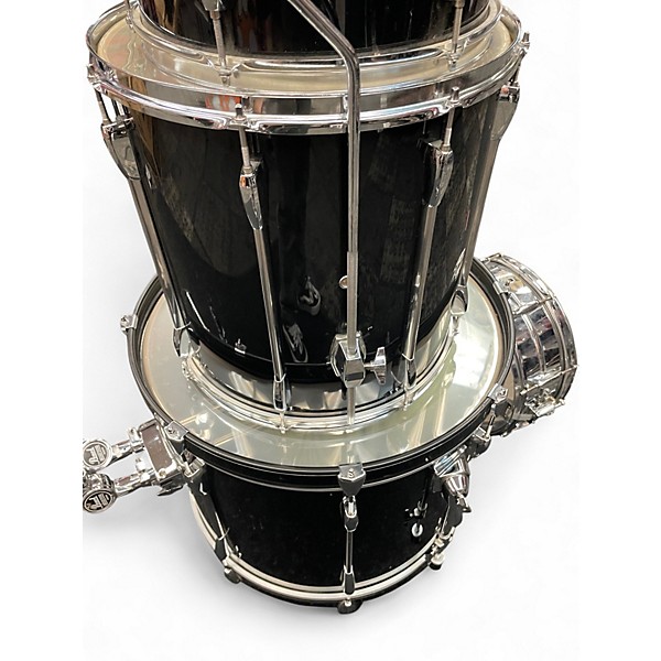Used Pearl 5 Piece 90'S EXPORT DRUM SHELLS  Black Drum Kit