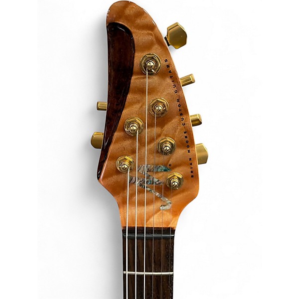 Used Brian Moore Guitars C90P13 Flame Antique Natural Solid Body Electric Guitar