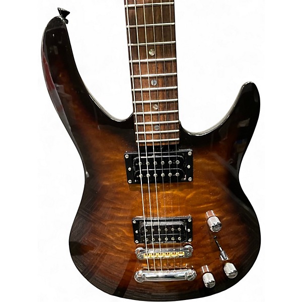 Used Brian Moore Guitars n55c Flame Antique Natural Solid Body Electric Guitar