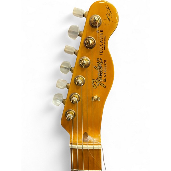 Vintage 1995 Fender Artist Series James Burton Telecaster Black & Gold Paisley Solid Body Electric Guitar
