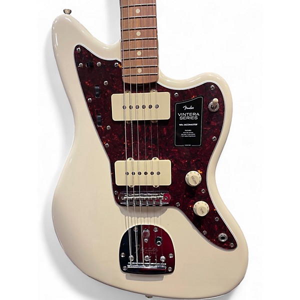 Used 2021 Fender Vintera 60s Jazzmaster Olympic White Solid Body Electric Guitar