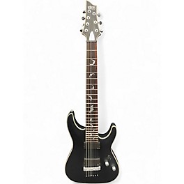 Used Schecter Guitar Research Diamond Series Damien Platinum 7 Trans Black Solid Body Electric Guitar