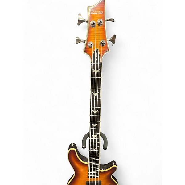 Used Schecter Guitar Research Omen Extreme 4 String Sunburst Electric Bass Guitar