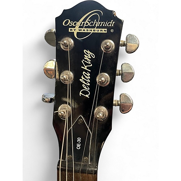 Used Washburn oe 30 black Acoustic Electric Guitar