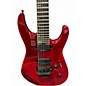 Used Jackson Pro Series Dinky DK7-Q Crimson Red Trans Solid Body Electric Guitar