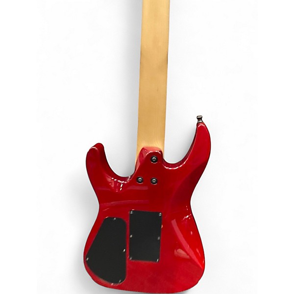 Used Jackson Pro Series Dinky DK7-Q Crimson Red Trans Solid Body Electric Guitar