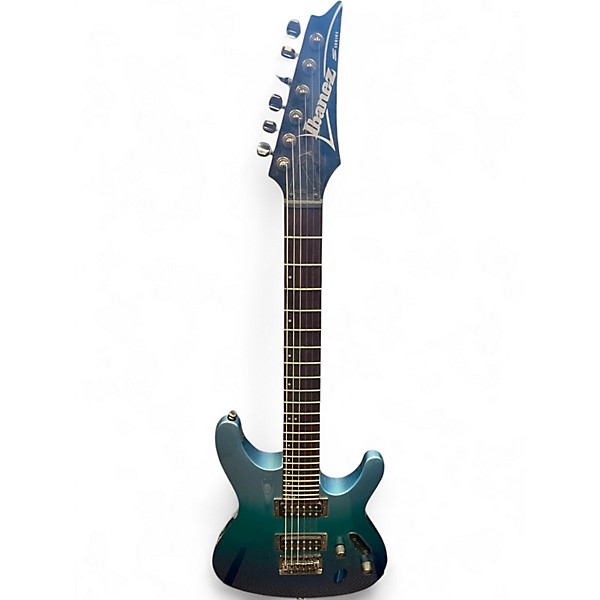 Used Ibanez S521 Metallic Aqua Marine Solid Body Electric Guitar