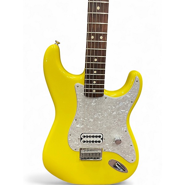 Used 2022 Fender Tom Delonge Signature Stratocaster Yellow Solid Body Electric Guitar