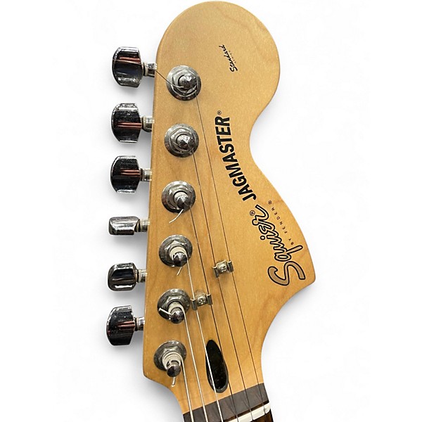 Used Squier Jagmaster Champagne Sparkle Solid Body Electric Guitar