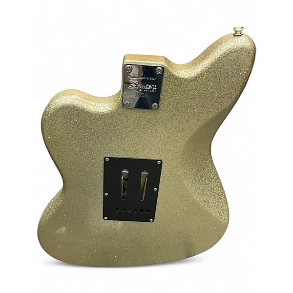 Used Squier Jagmaster Champagne Sparkle Solid Body Electric Guitar