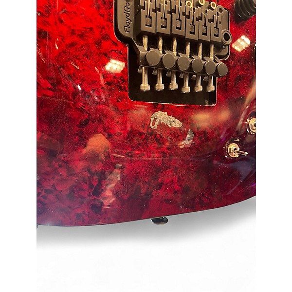 Used Schecter Guitar Research C1 Apocalypse Crimson Red Burst Solid Body Electric Guitar