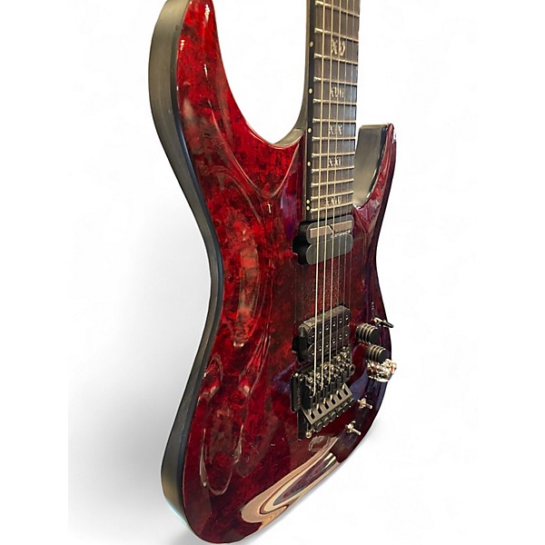 Used Schecter Guitar Research C1 Apocalypse Crimson Red Burst Solid Body Electric Guitar