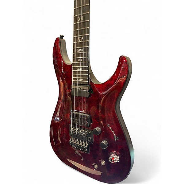 Used Schecter Guitar Research C1 Apocalypse Crimson Red Burst Solid Body Electric Guitar