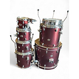 Used Ludwig 7 Piece ELEMENT EVOLUTION RED SPARKLE Drum Kit