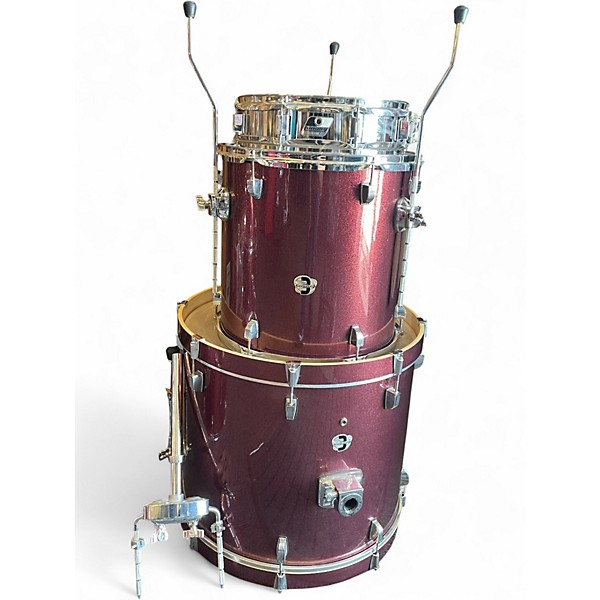 Used Ludwig 7 Piece ELEMENT EVOLUTION RED SPARKLE Drum Kit