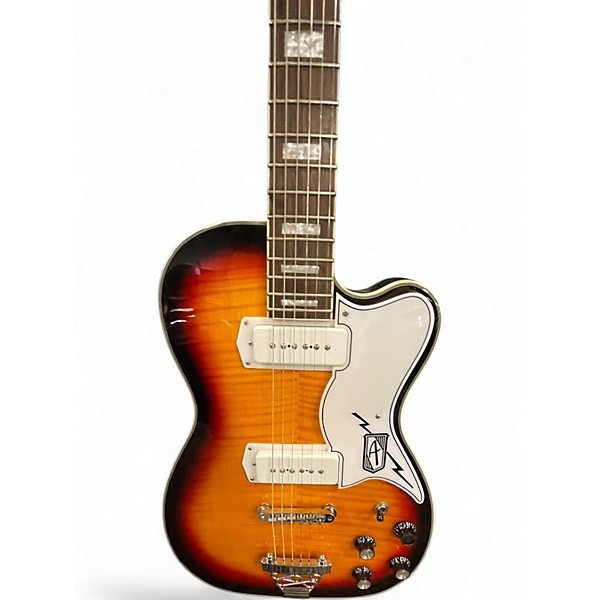 Used Airline Tuxedo 2 Color Sunburst Solid Body Electric Guitar