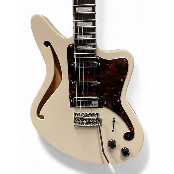 Used D'Angelico Premiere Bedford SH Pearl White Hollow Body Electric Guitar