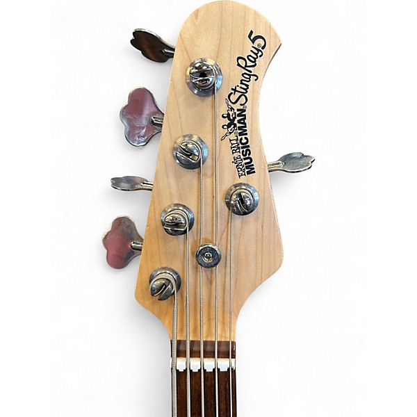 Used Ernie Ball Music Man Stingray 5 String Olympic White Electric Bass Guitar