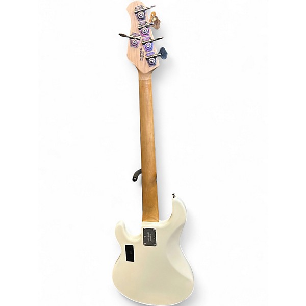 Used Ernie Ball Music Man Stingray 5 String Olympic White Electric Bass Guitar